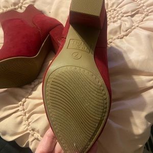 Burgundy ladies booties